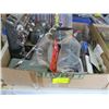 Image 1 : BOX OF MISC. - WELDING GOGGLES, TILES, DRILL BITS, ETC.