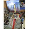 Image 2 : BOX OF MISC. - WELDING GOGGLES, TILES, DRILL BITS, ETC.
