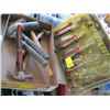 Image 1 : BOX OF ASSORTED HAMMERS & A PART PLIER SET