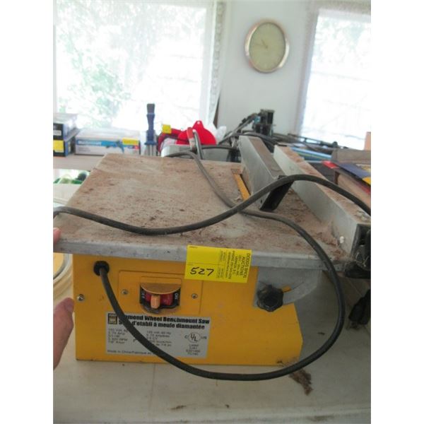 DIAMOND WHEEL BENCH MOUNT TILE SAW