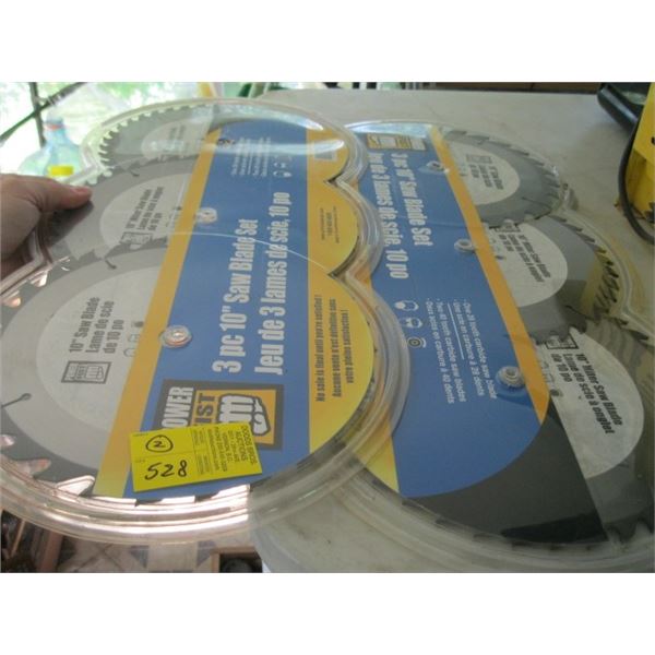 2 3 PIECE 10  SAW BLADE SETS