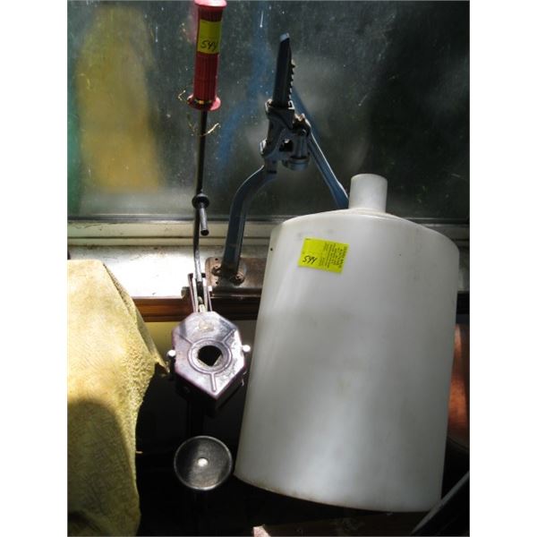 WINE CORKER, BOTTLE CAPPER & PLASTIC CARBOY