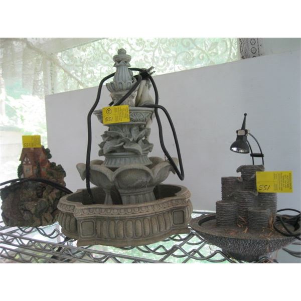 3 SMALL COUNTERTOP FOUNTAINS