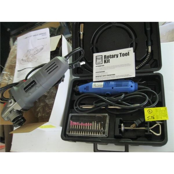 4.5" ANGLE GRINDER & ROTARY TOOL KIT