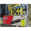 Image 1 : NEW JOBMATE ROTARY TOOL KIT & PLASTIC CONTAINER OF ASST. ROTARY BITS, SANDER PADS, ETC.