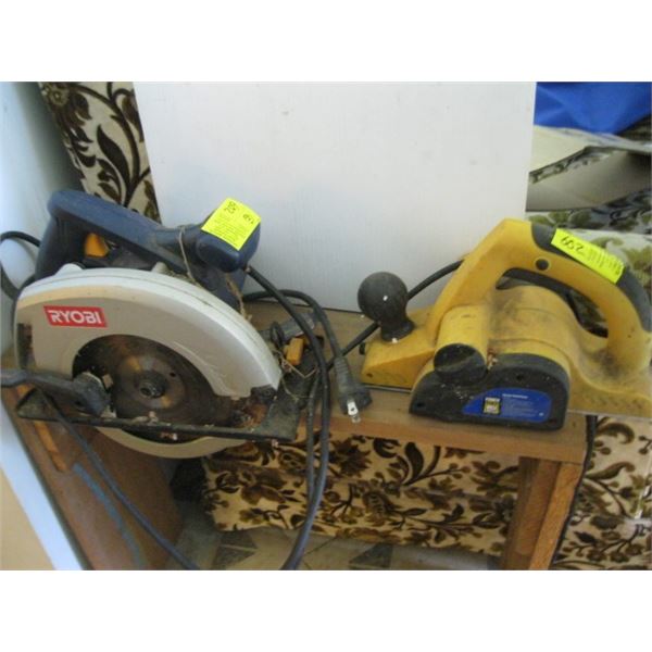 RYOBI CIRCULAR SAW & POWERFIST POWER PLANER