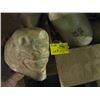 Image 2 : BOX OF BOBCAT HEAD MOUNTS & TUB OF BOBCAT GREEN DRIED HIDES