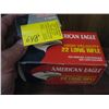 Image 1 : 5 BOXES AMERICAN EAGLE .22 SHELLS, & 1 BOX OF FEDERAL .22 SHELLS, ALL LONG RIFLE