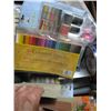 Image 3 : 2 BOXES OF MISC. BEADING ITEMS, CRAFTING ITEMS, THREAD, ETC.