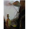 Image 1 : DESK LAMP & TABLE LAMP (NO SHADE), POLE LAMP W/MELTED SHADE