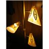 Image 2 : DESK LAMP & TABLE LAMP (NO SHADE), POLE LAMP W/MELTED SHADE