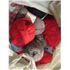 Image 2 : 2 BOXES OF MISC. WOOL, KNITTING SUPPLIES, ETC.