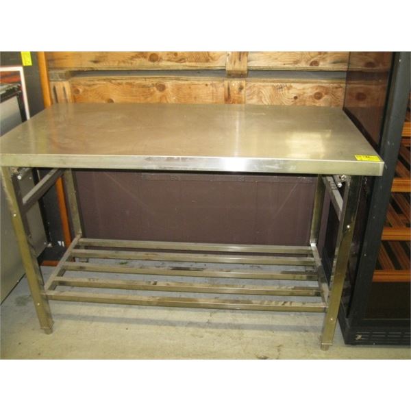 STAINLESS STEEL TABLE - 47  (L)l x 23 1/2  (W) x 31 1/2  (H)