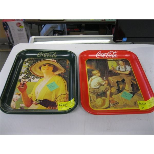 2 - 1980s COCA COLA TRAYS