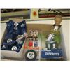 Image 2 : FLAT OF ASSORTED MINI STANLEY CUPS, HOCKEY PUCK, DALLAS COWBOY FIGURINE, ETC.