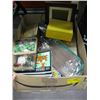 Image 1 : BOX OF MISC. W/MUSIC BOX, BOOKS, ETC.