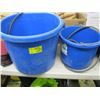 Image 1 : 1 SMALL & 1 MEDIUM HEATED WATER BUCKETS