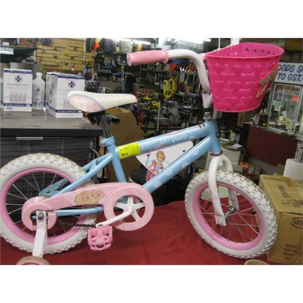 CHILD'S LITTLE BO-PEEP BIKE W/TRAINING WHEELS