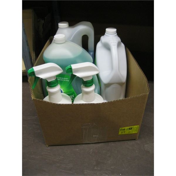 BOX OF ASSORTED CLEANERS