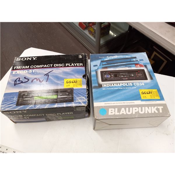 2 - CAR STEREOS - 1 - SONY / 1 - BLAUPUNKT