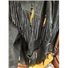 Image 3 : BLACK FRINGED BUCKSKIN COAT - SZ XL