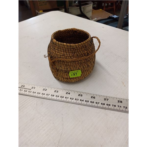 SWEETGRASS & BIRCH BARK NATIVE BASKET