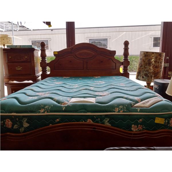 MATCHING BED FRAME AND QS MATTRESS AND BOX SPRING