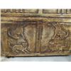 Image 4 : SMALL WOOD TWO DRAWER CABINET WITH HORSES, ELEPHANTS, WOLVES AND CAT