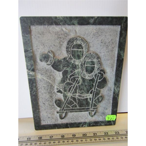 MARBLE PLAQUE BY DAVID BENNETT AND SONS CALLED PLAY TIME