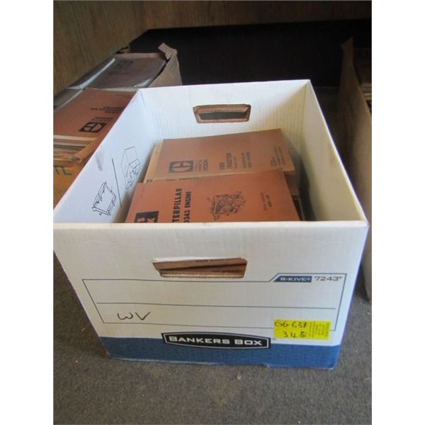 BOX OF PARTS BOOKS FOR HEAVY MACHINERY