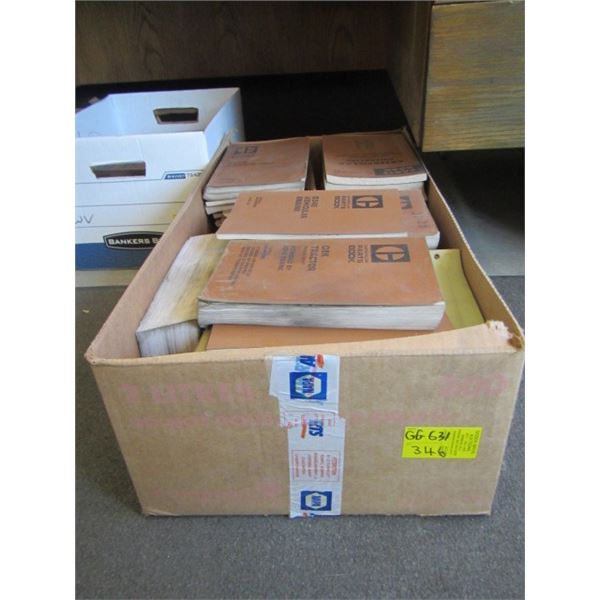 BOX OF PARTS BOOKS FOR HEAVY MACHINERY