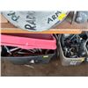 Image 1 : TWO TOTES OF PLUMBING PIPE, ASSORTED SPRINKLER HEADS ETC