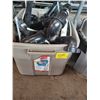 Image 2 : TWO TOTES OF PLUMBING PIPE, ASSORTED SPRINKLER HEADS ETC
