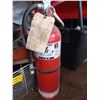 Image 3 : METAL CRATE WITH FIRE EXTINGUISHER, PUSH BROOM HEADS, JUMPER CABLES ETC.