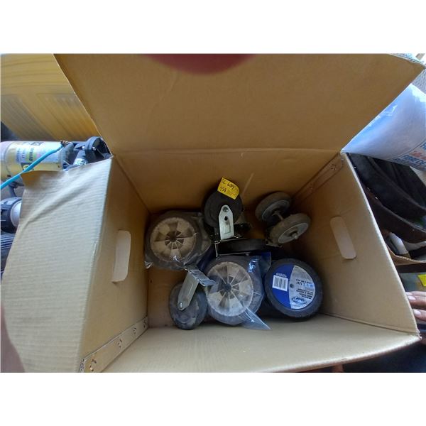 BOX OF MISC WHEELS