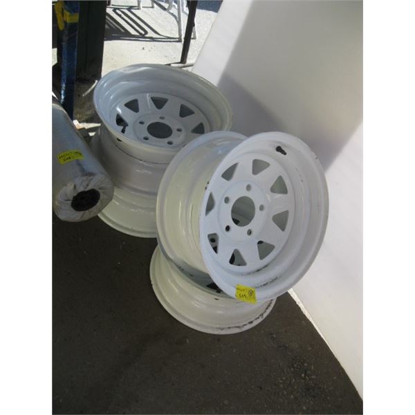 4-5 BOLT WHITE RIMS