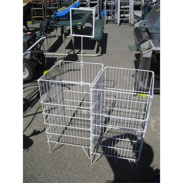 2 METAL DISCOUNT RACK HOLDERS