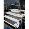 Image 1 : 2 ROLLING TABLES AND SIGN HOLDER