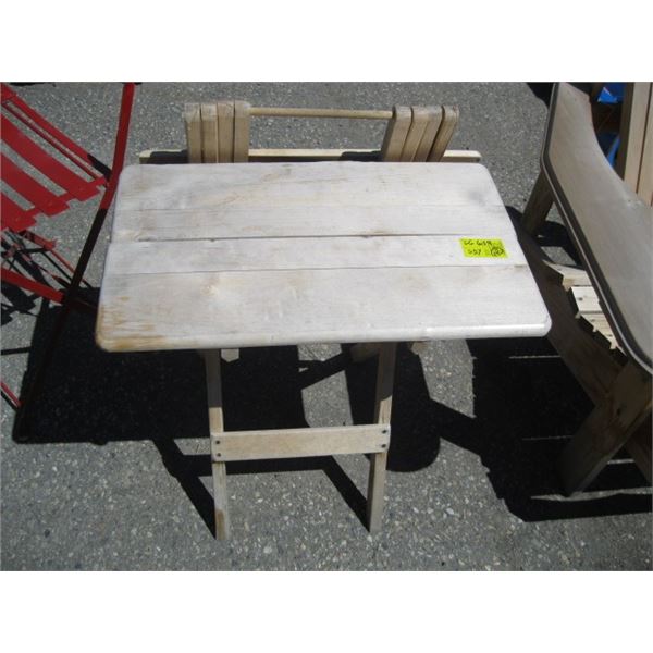 2 FOLDING WOODEN TABLES