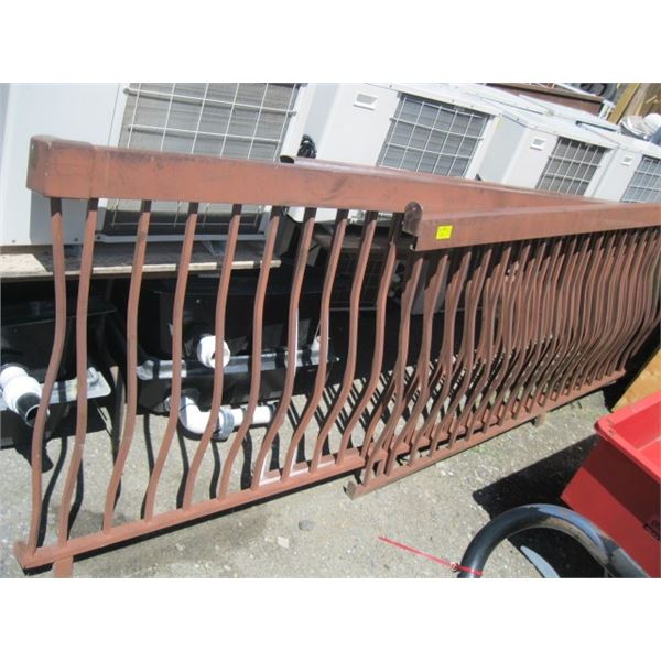 3 PCES OF BROWN METAL RAILING