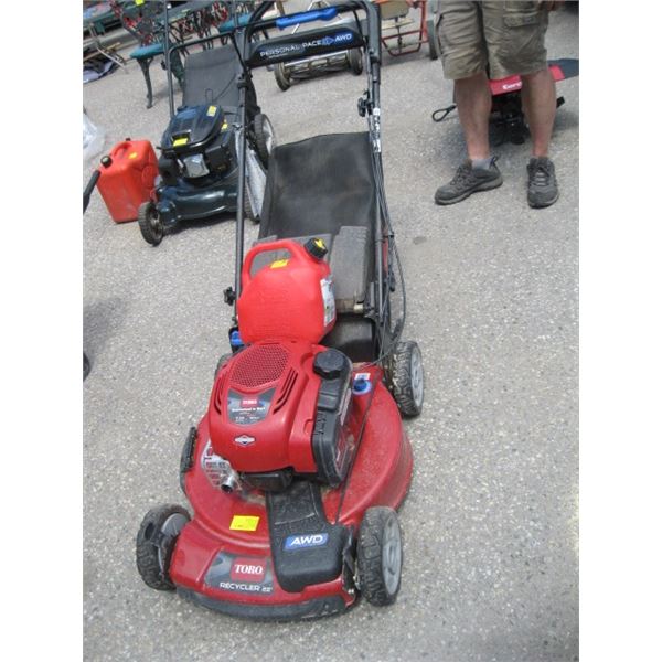 TORRO GAS POWERED 22" SELF PROPEL LAWN MOWER WITH GAS CAN