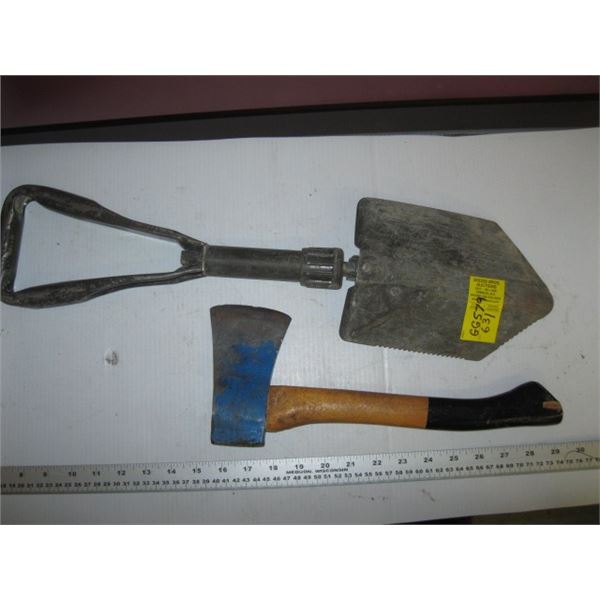 SMALL HATCHET AND FOLDING SHOVEL