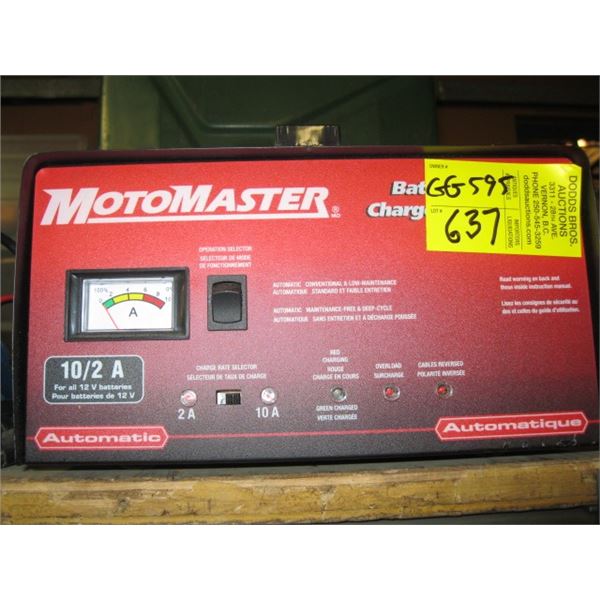 MOTOMASTER BATTERY CHARGER