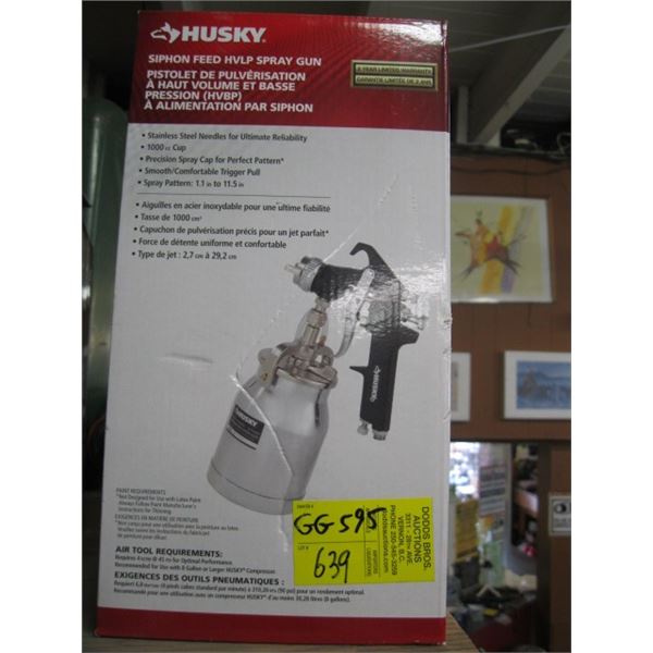 NEW IN BOX HUSKY SIPHON FEED HVLP SPRAY GUN