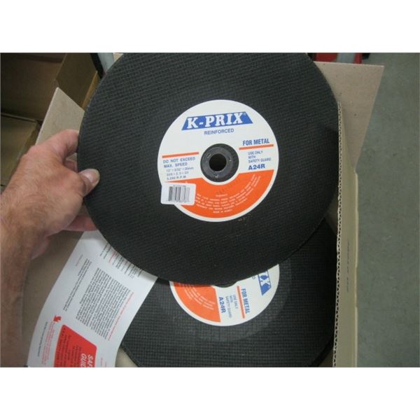 BOX OF 10 12" GRINDING BLADES FOR METAL