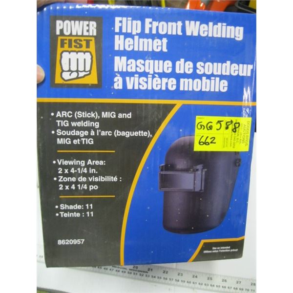 POWERFIST FLIP FRONT WELDING HELMET IN BOX