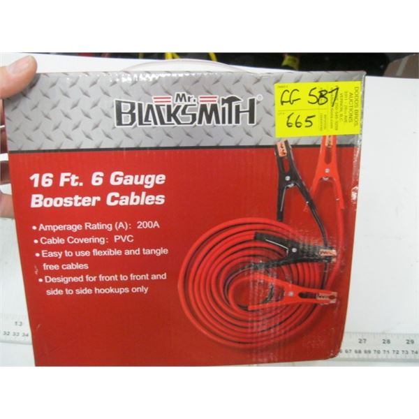 PR OF BLACK SMITH 16' BOOSTER CABLES