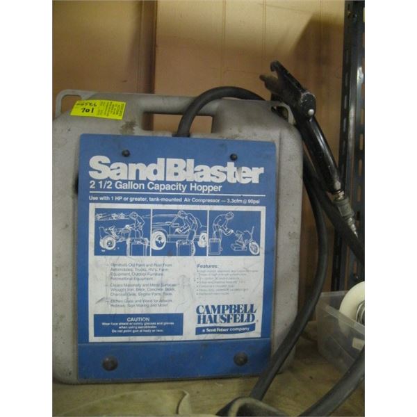 2 CAMPBELL HAUSEFELT 2.5 GAL SAND BLASTER