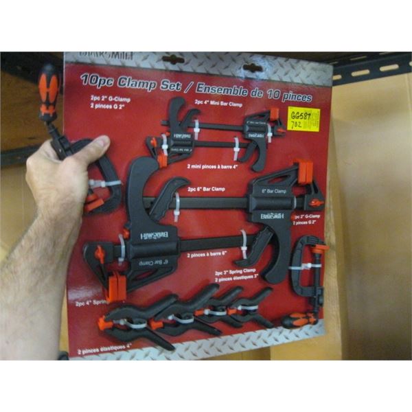 NEW MISTER BLACK SMITH 10 PCE CLAMP SET