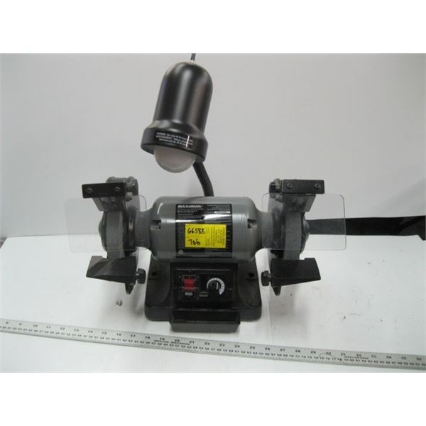 MAXIMUM 6" HD BENCH GRINDER WITH LIGHT